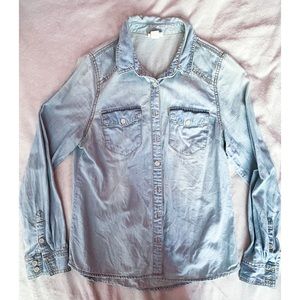 Mossimo Denim Button Down Top